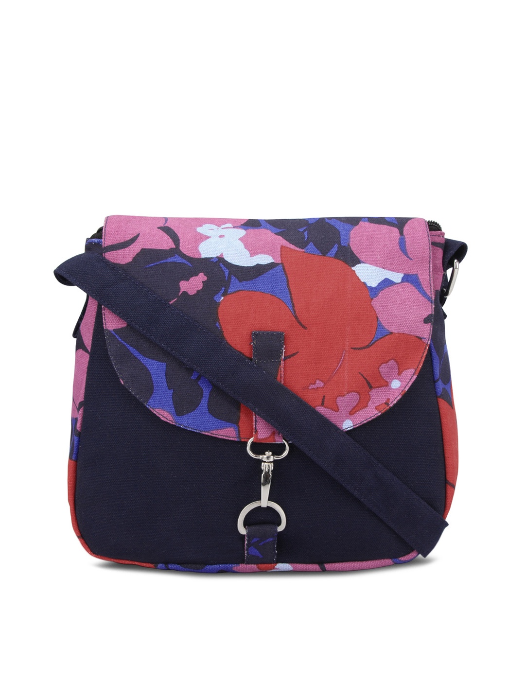 

Vivinkaa Navy Printed Sling Bag, Navy blue