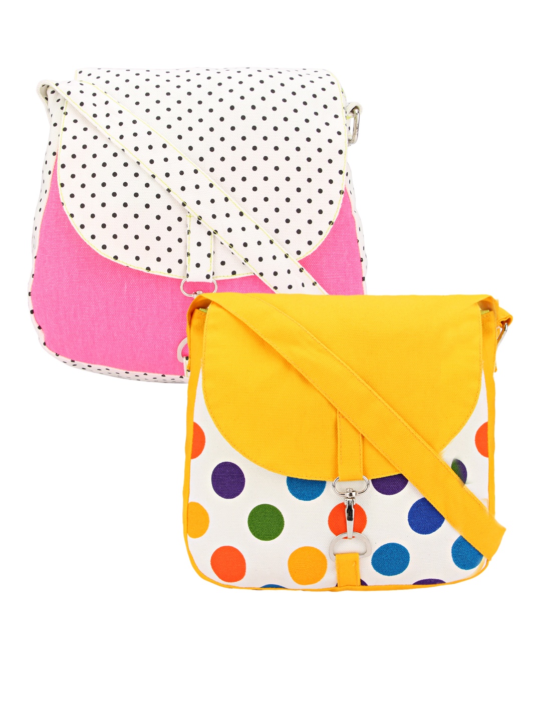 

Vivinkaa Pack of 2 Printed Sling Bags, Pink
