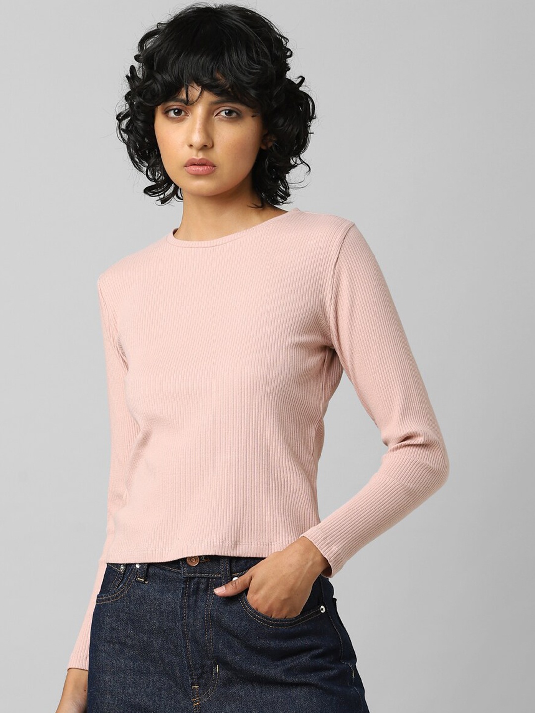 

ONLY Women Pink Slim Fit T-shirt