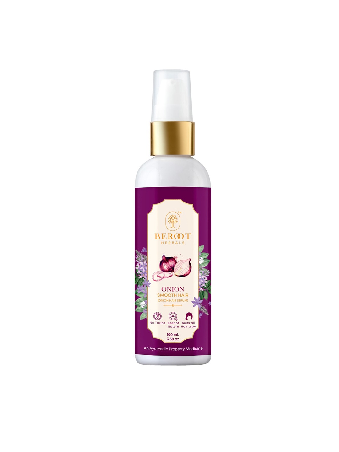 

BEROOT HERBALS Onion Smooth Hair Serum-100 ml, Transparent