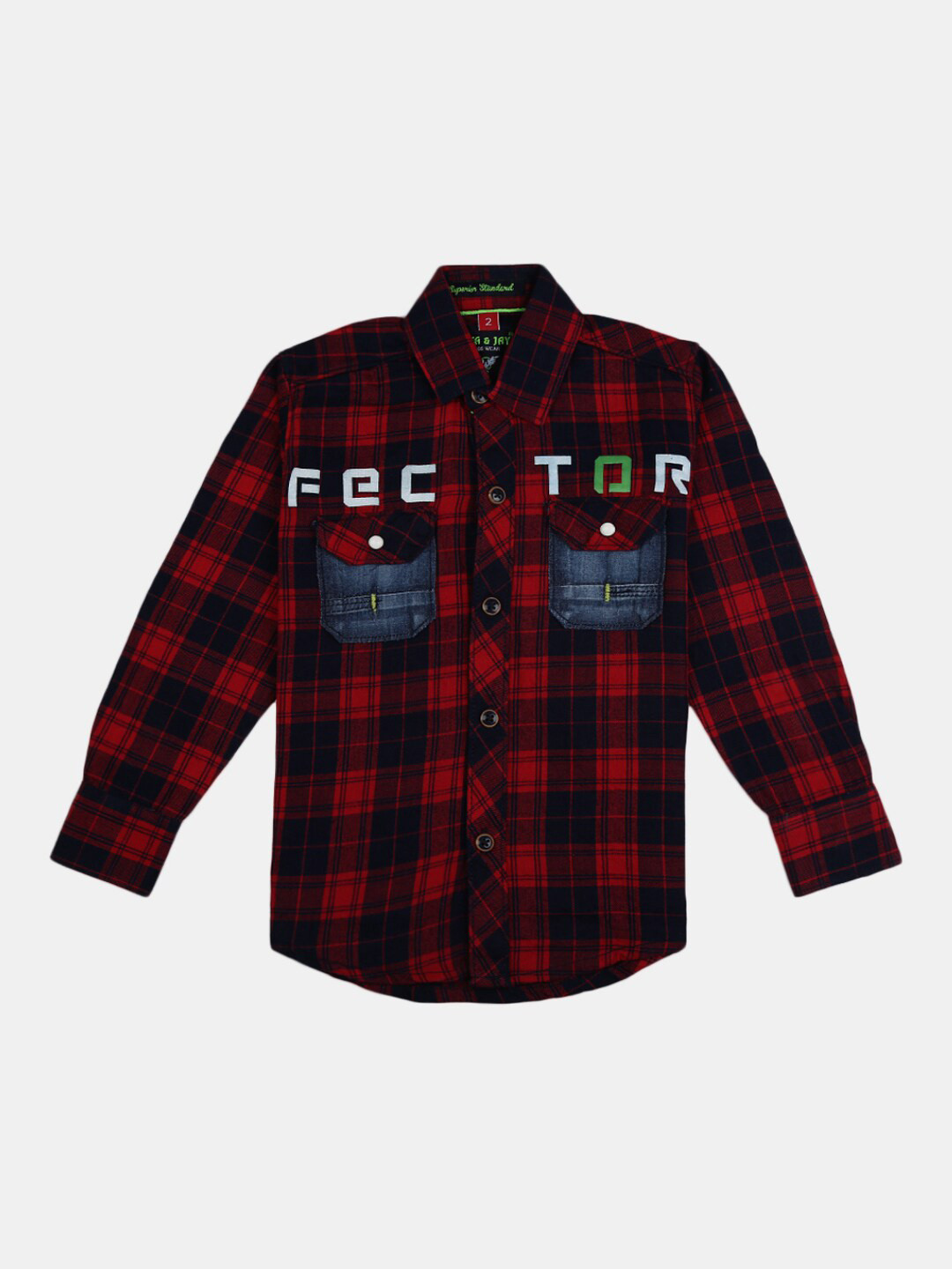 

V-Mart Boys Red Tartan Checked Casual Shirt
