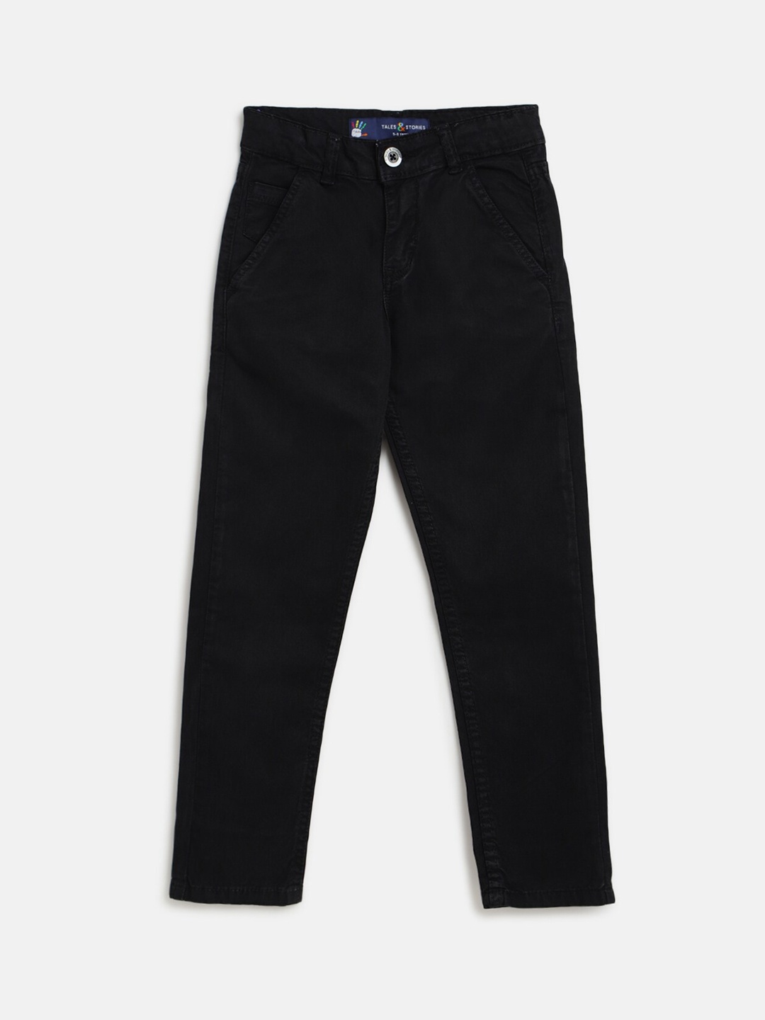 

TALES & STORIES Boys Black Slim Fit Chinos Trouser