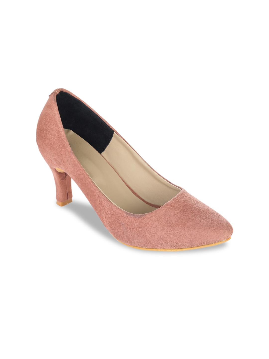 

Luv Byt Women Pink Suede Party Kitten Pumps