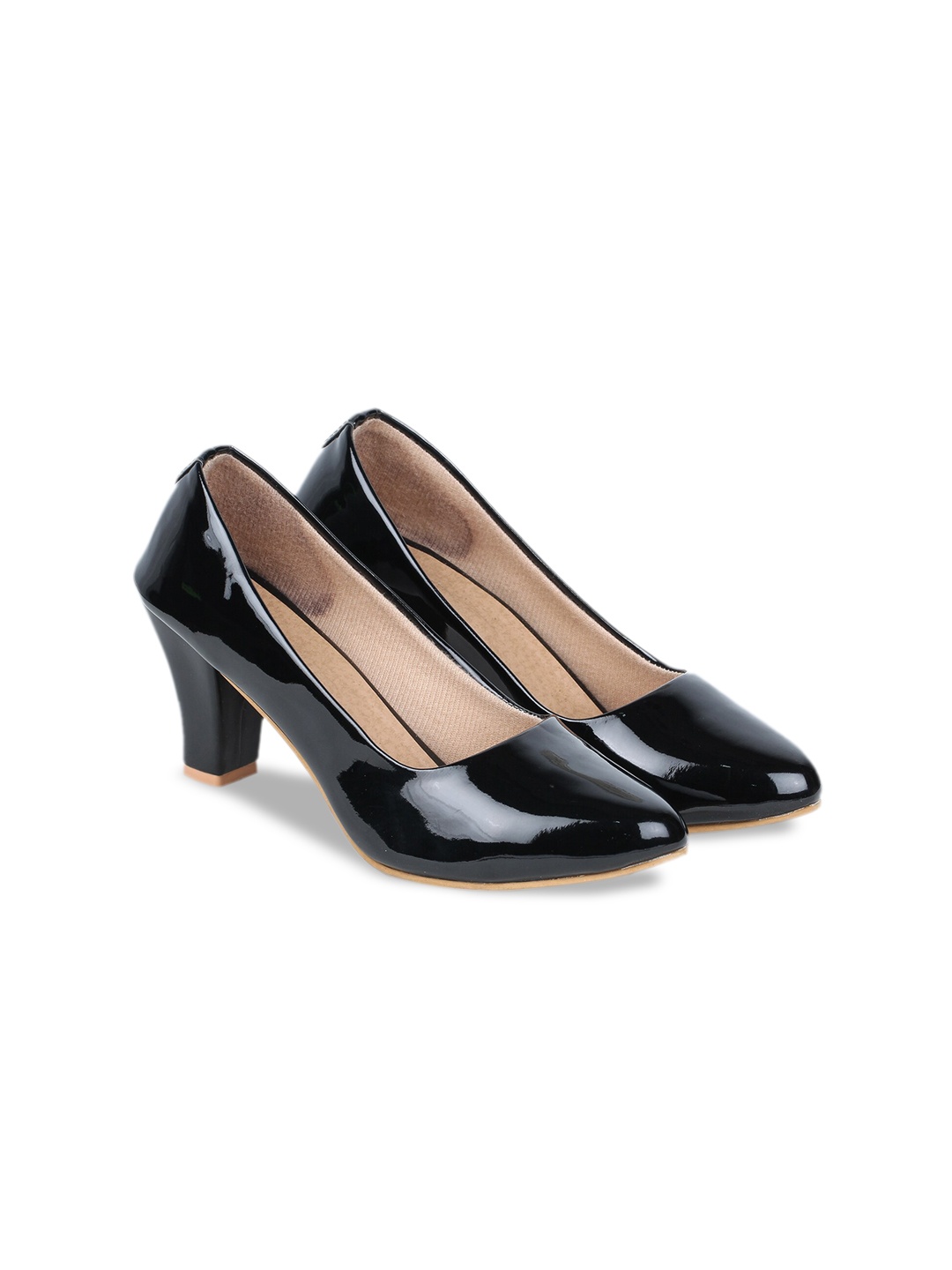 

Luv Byt Women Black Party Block Pumps