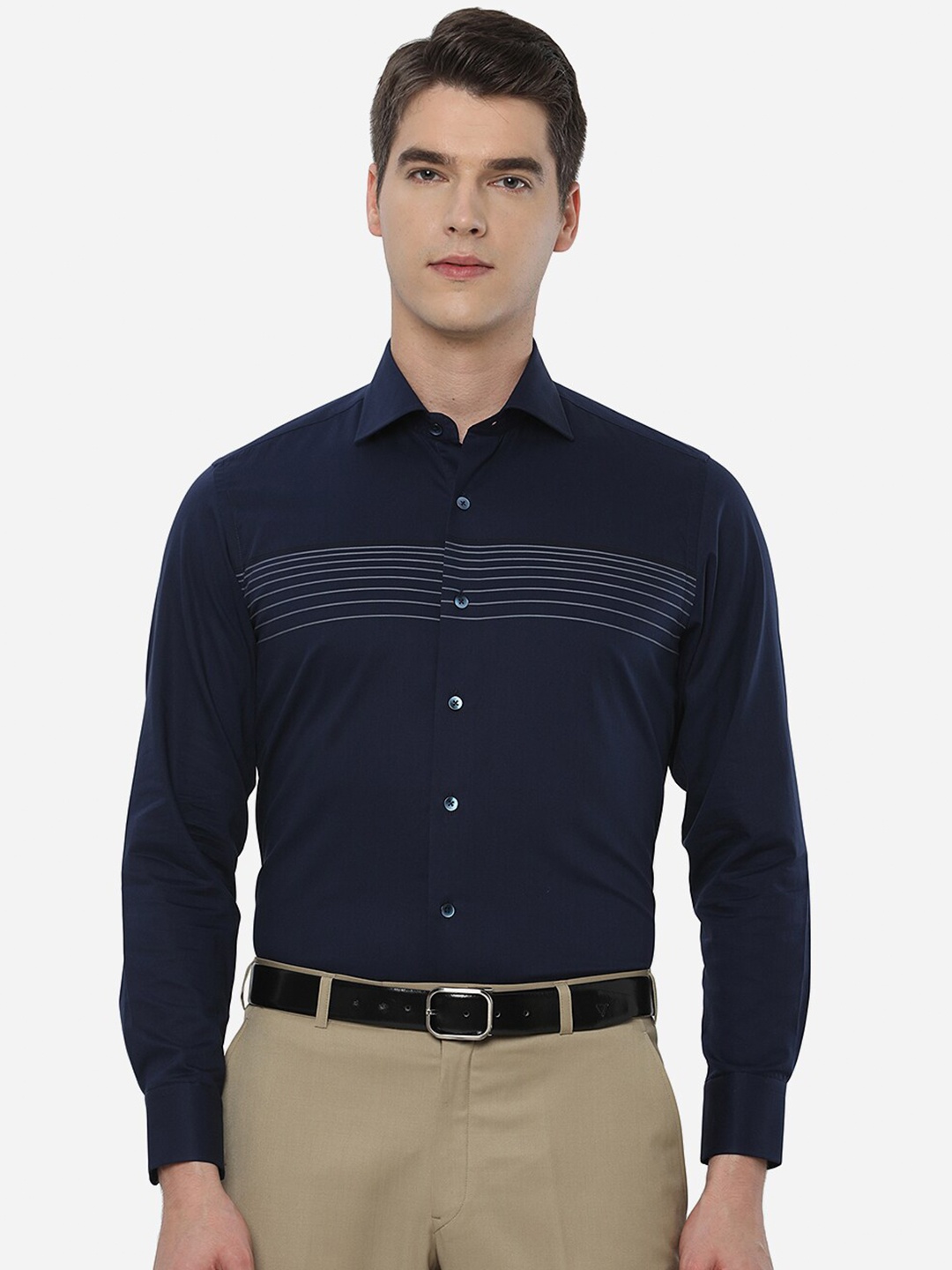 

METAL Men Blue Slim Fit Formal Shirt