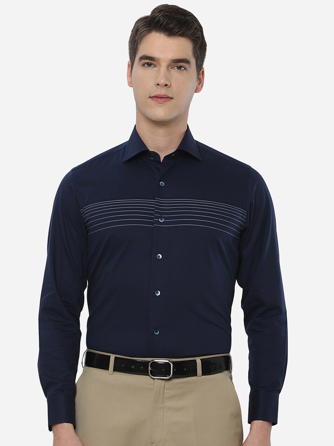 

METAL Men Blue Slim Fit Formal Shirt