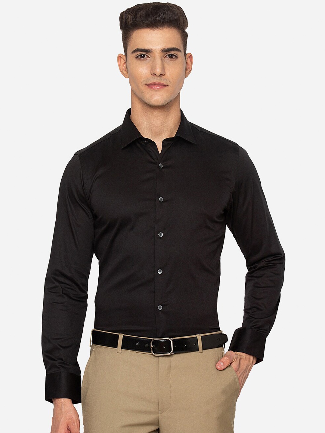 

WYRE Men Black Slim Fit Casual Shirt