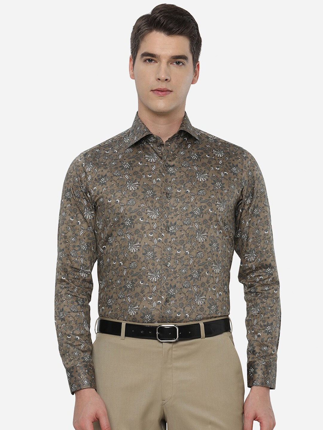 

WYRE Men Beige Slim Fit Floral Printed Casual Shirt