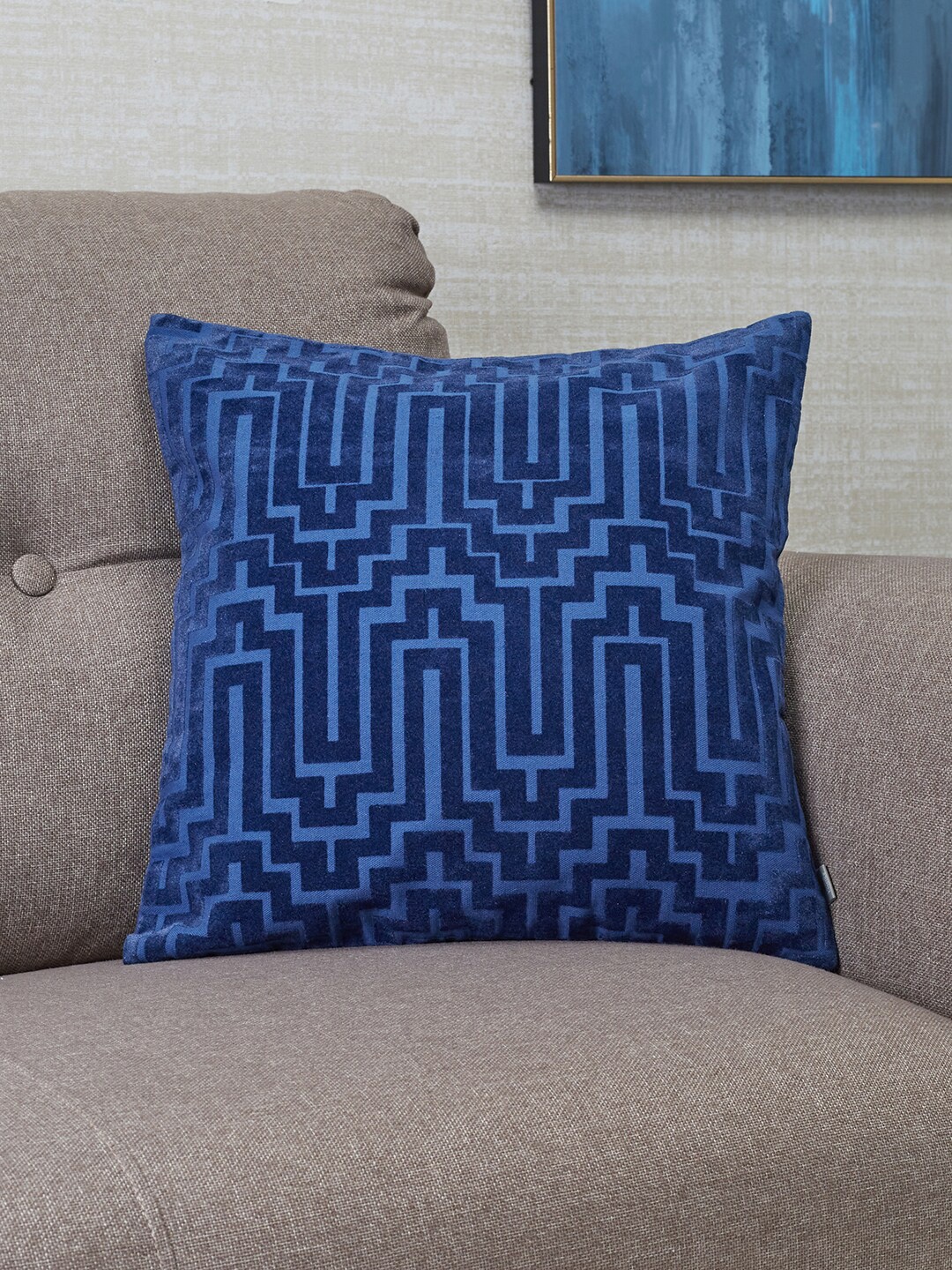 

HomeTown Blue Geometric Square Cushion Covers