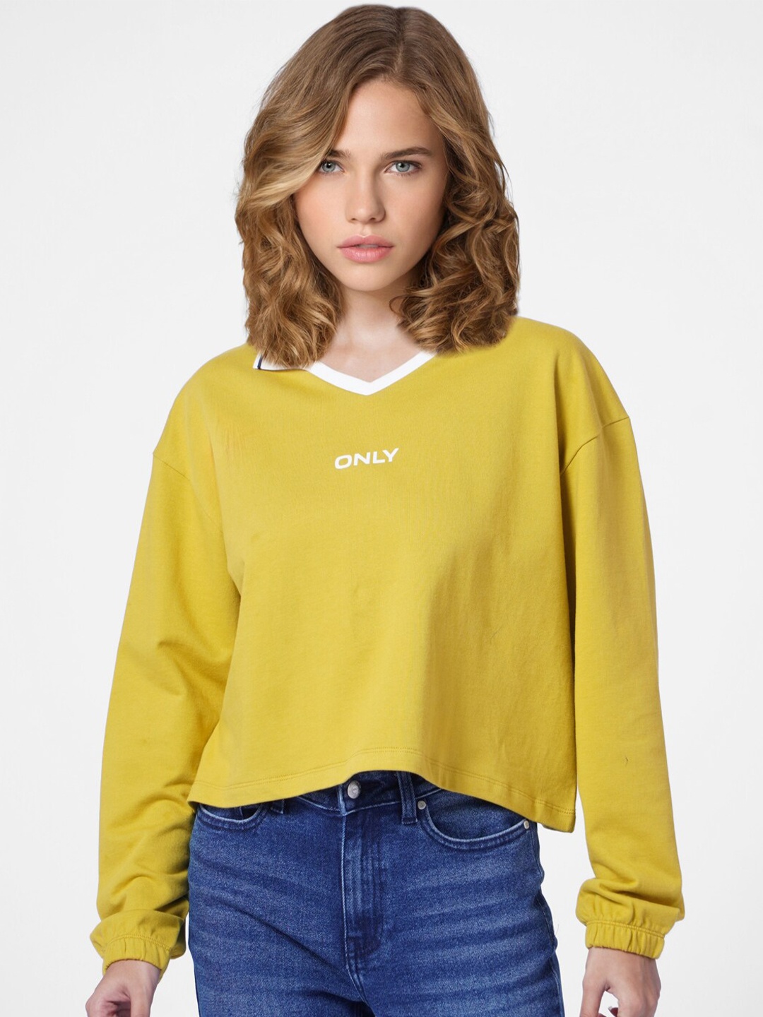 

ONLY Women Olive Green coloured Sweatshirt