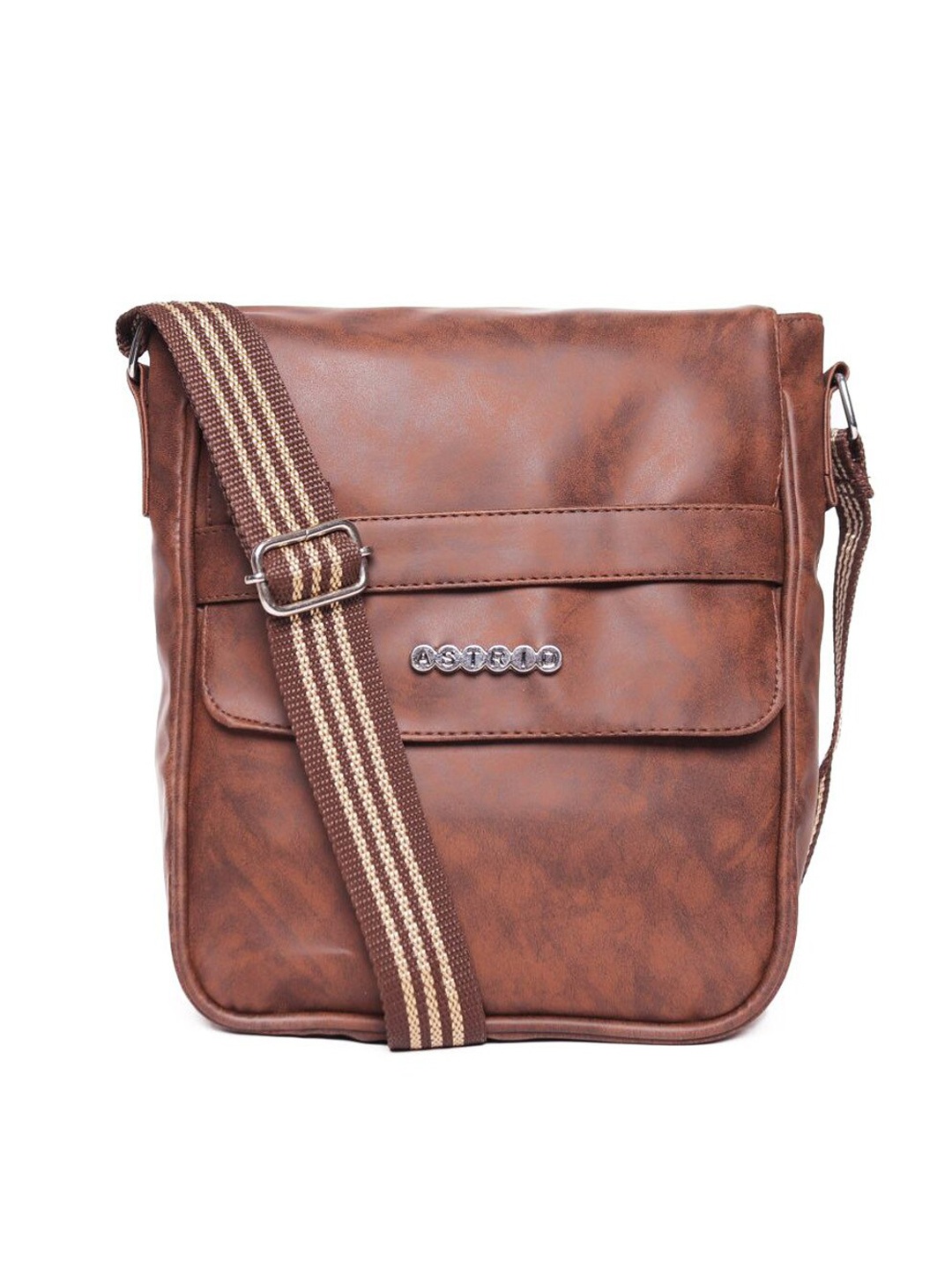 

ASTRID Men Brown PU Structured Utility Sling Bag