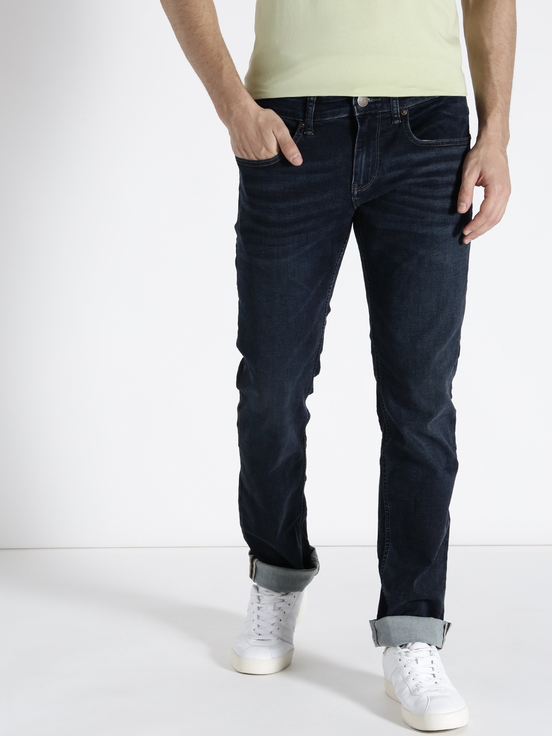 

s.Oliver Men Navy Slim Fit Mid-Rise Clean Look Jeans, Navy blue