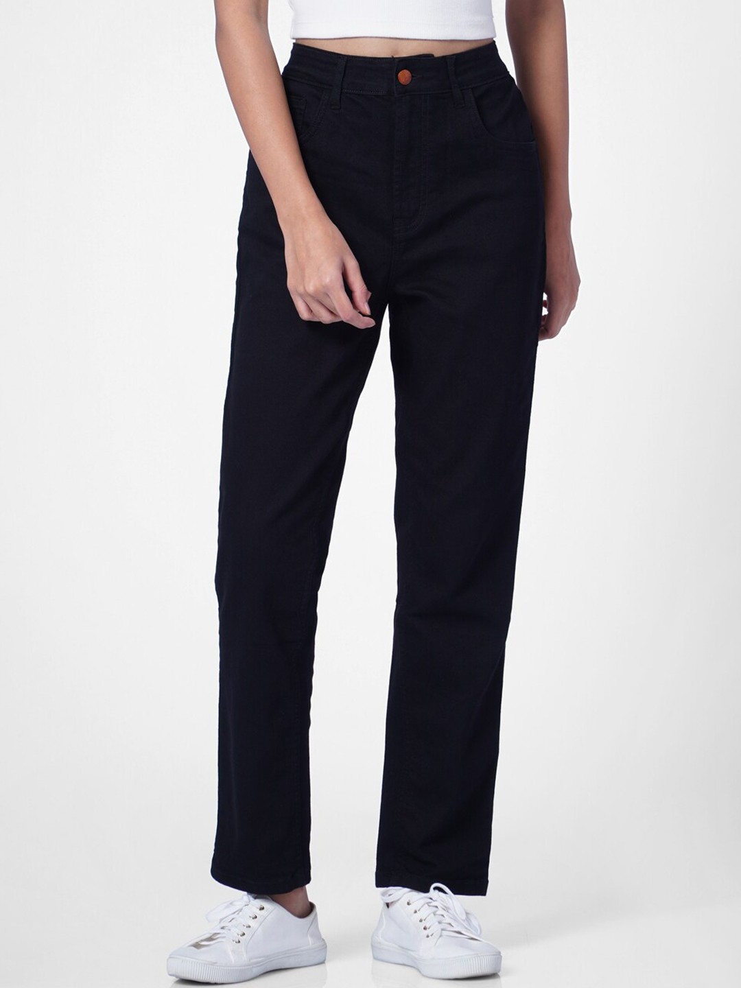 

ONLY Women Black Slim Fit Cotton Jeans