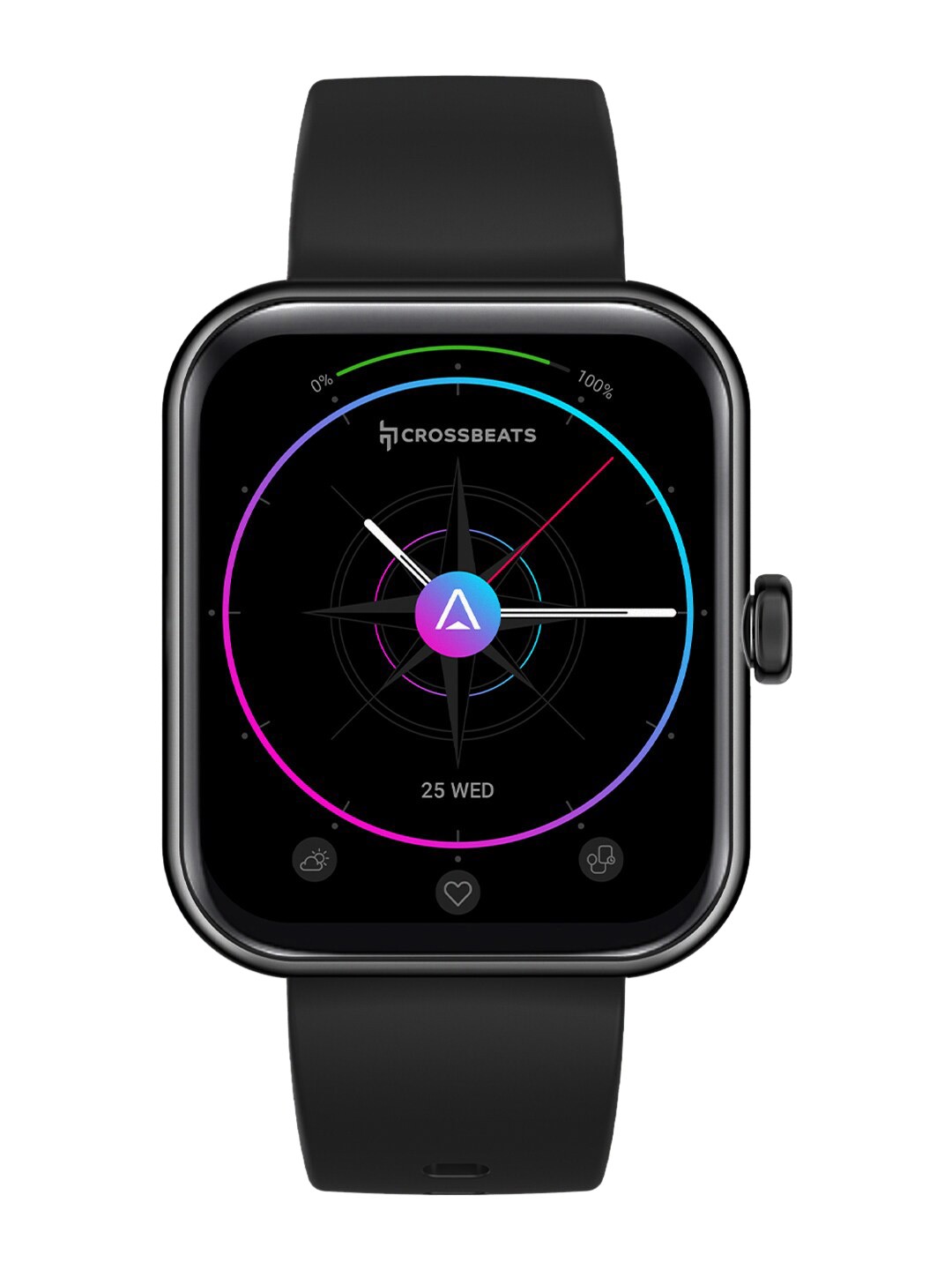 

CrossBeats Black ATLAS BT Calling + 1.7" 3D Curved Display Smart Watch