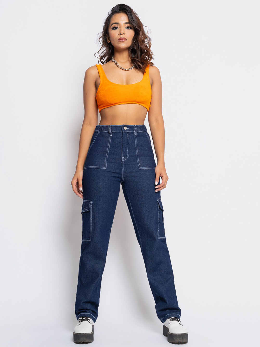 

FREAKINS Women Blue Straight Fit High-Rise Jeans