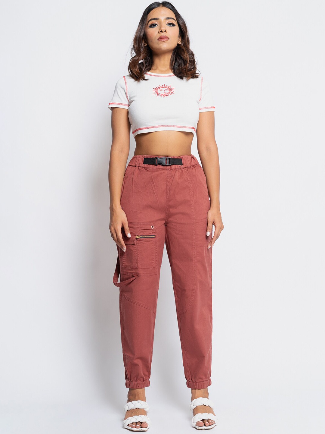 

FREAKINS Women Rust Jogger High-Rise Stretchable Jeans