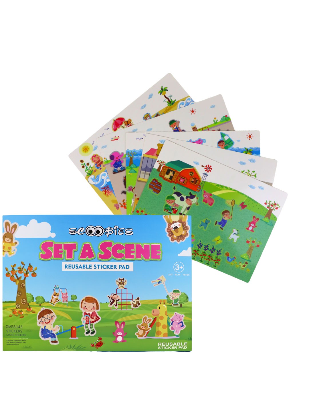

SCOOBIES Kids Multicolour Reusable Sticker Pad Activity Toys and Games, Multi
