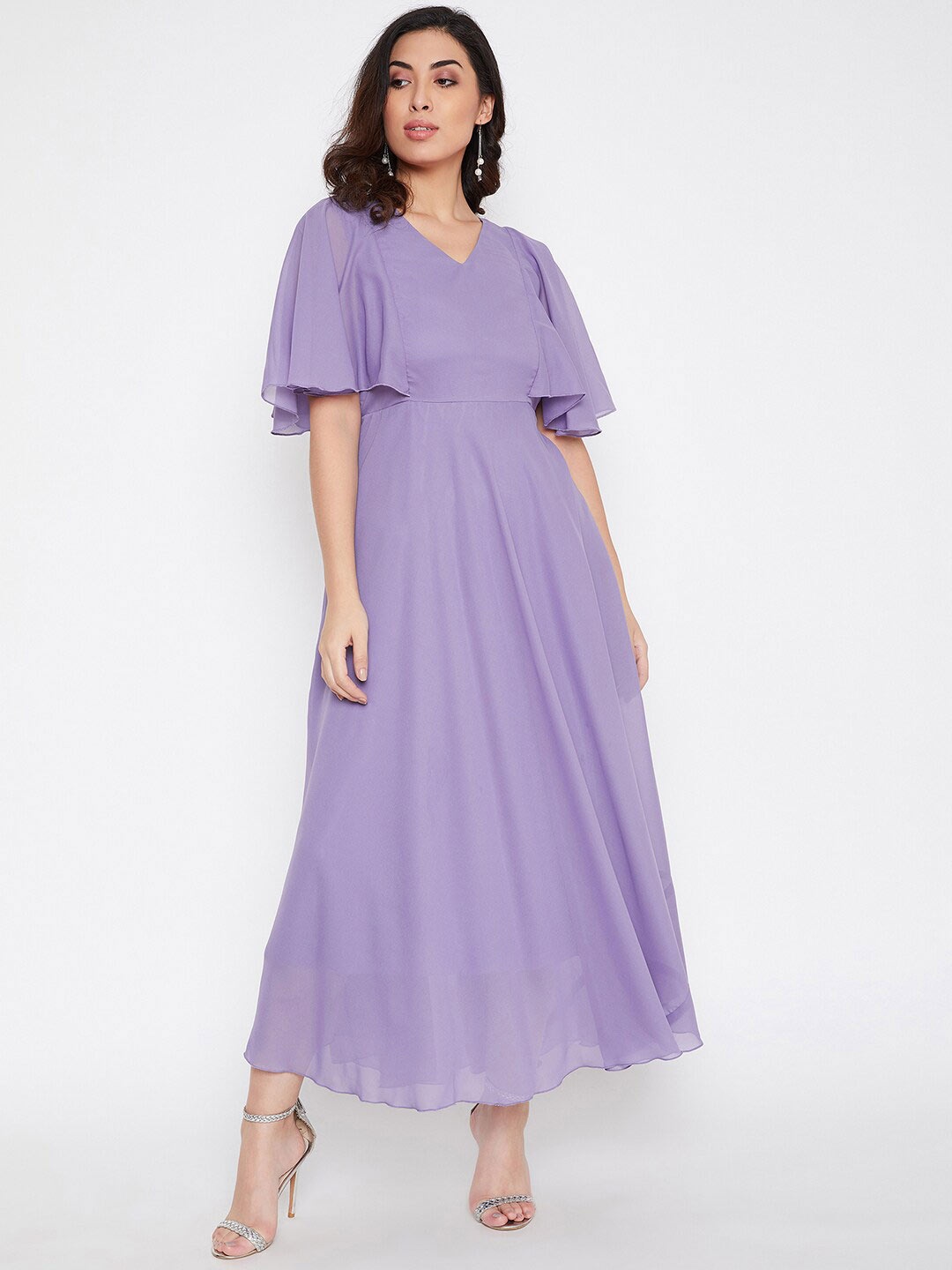 

HELLO DESIGN Purple Georgette Maxi Dress