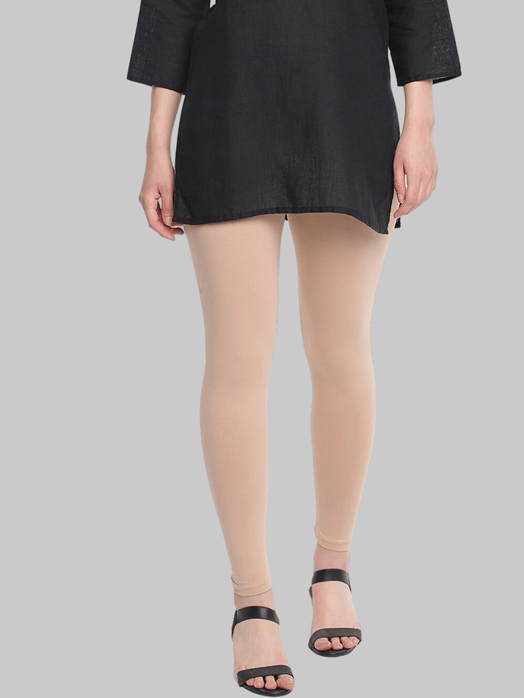 

Dollar Missy Women Beige Solid Slim-fit Ankle Length Leggings
