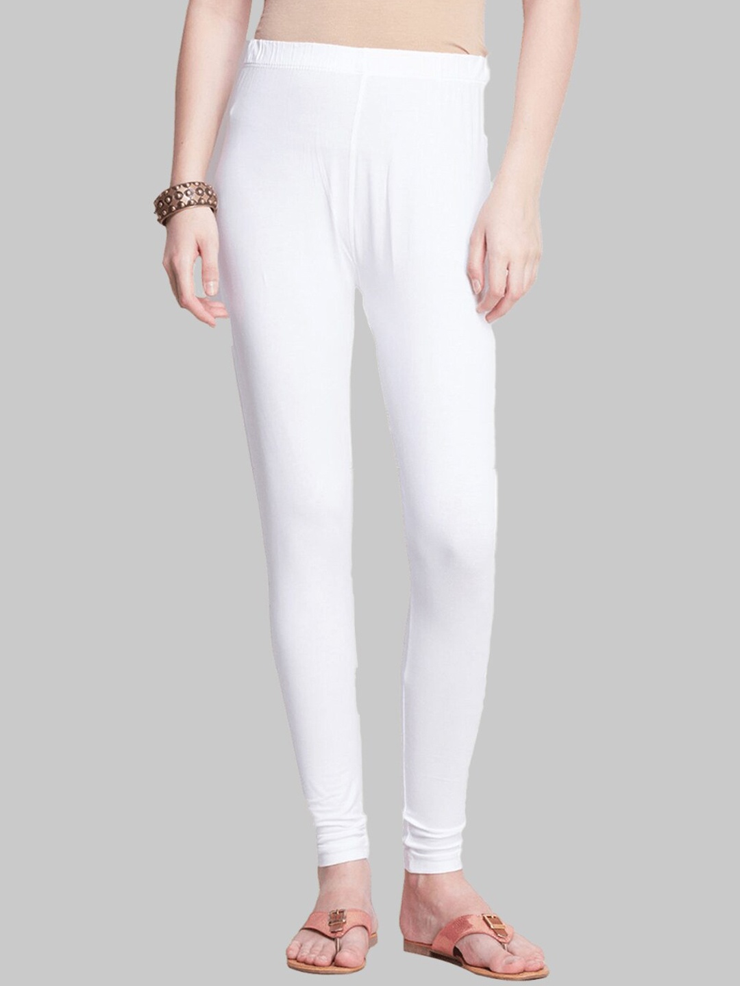 Dollar Missy Women White Solid Slim-Fit Ankle Length Leggings