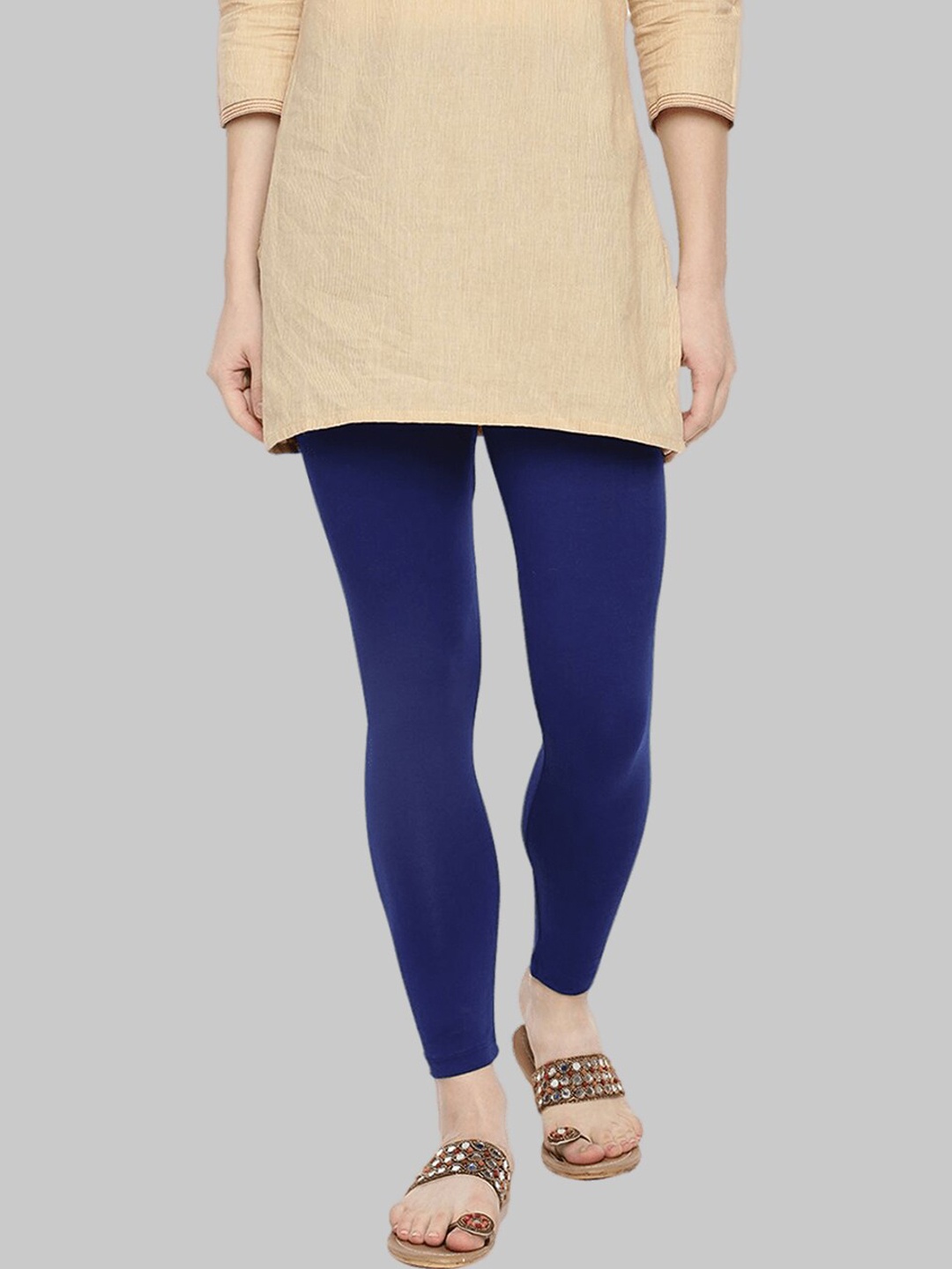 Dollar Missy Women Blue Solid Ankle Length Leggings