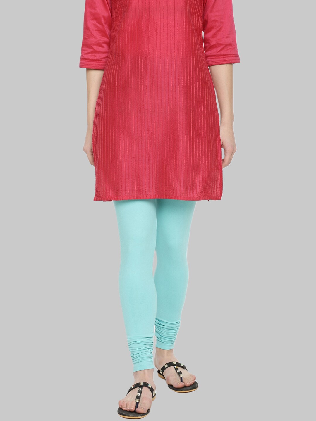 

Dollar Missy Women Blue Solid Churidar-Length Leggings