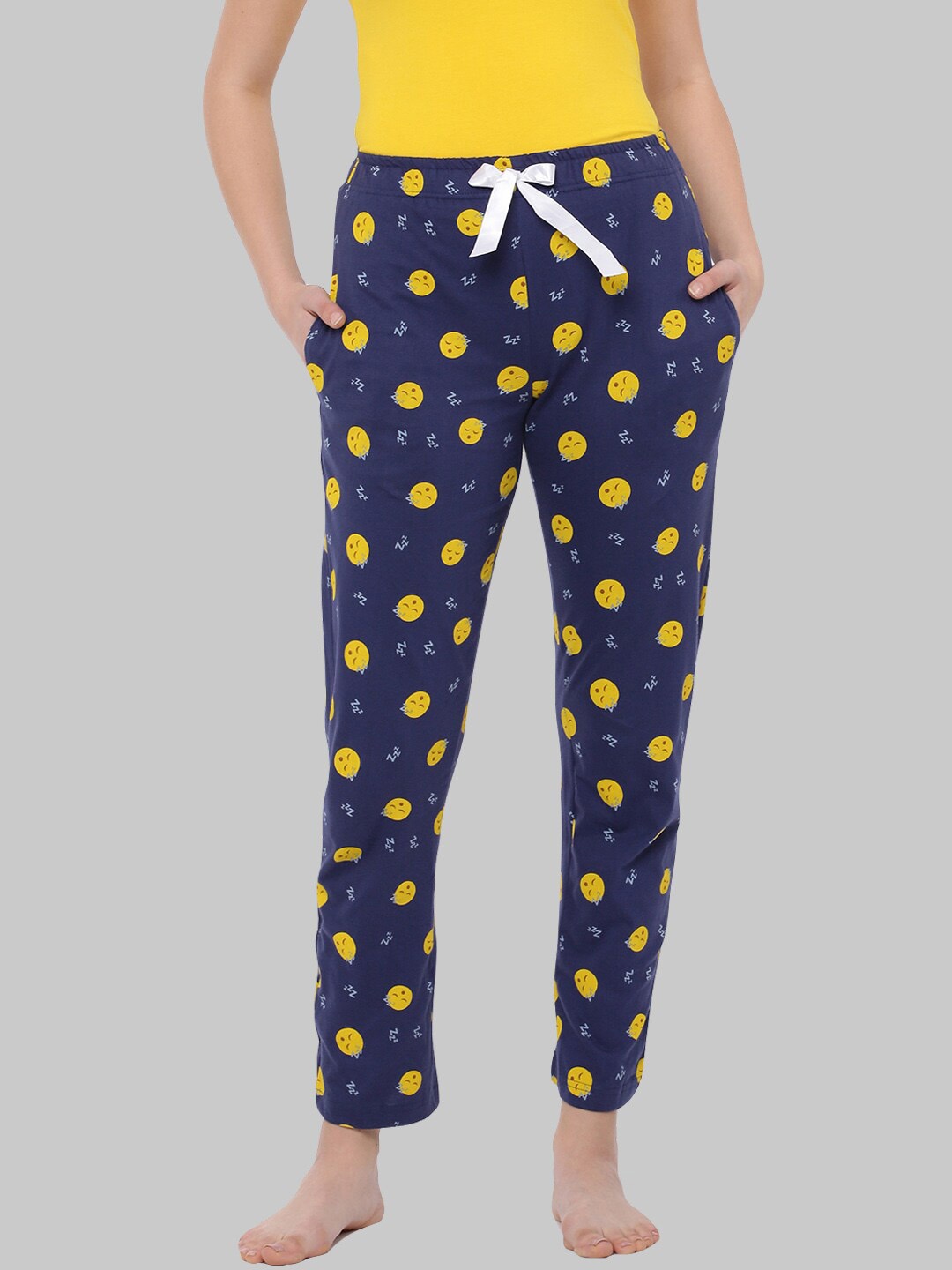 

Dollar Missy Women Navy Blue Printed Lounge Pants MMCC-831#R3#S2-NVY-SLEEPY-PO1