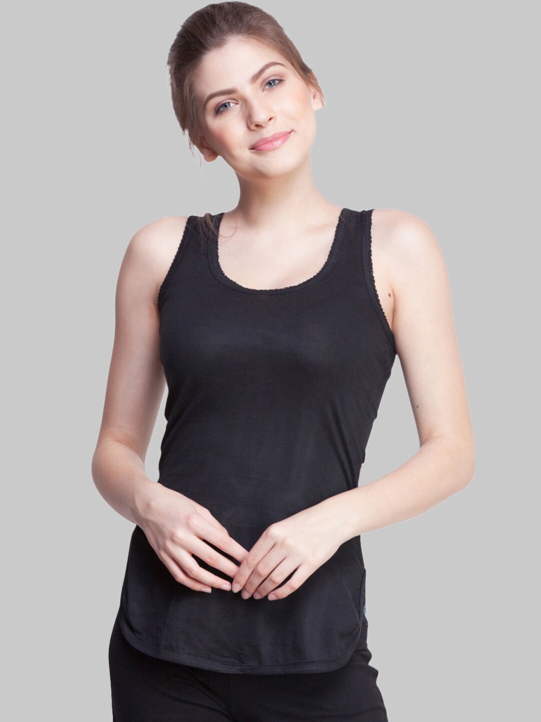 

Dollar Missy Pack of 3 Combed Cotton Camisoles, Black
