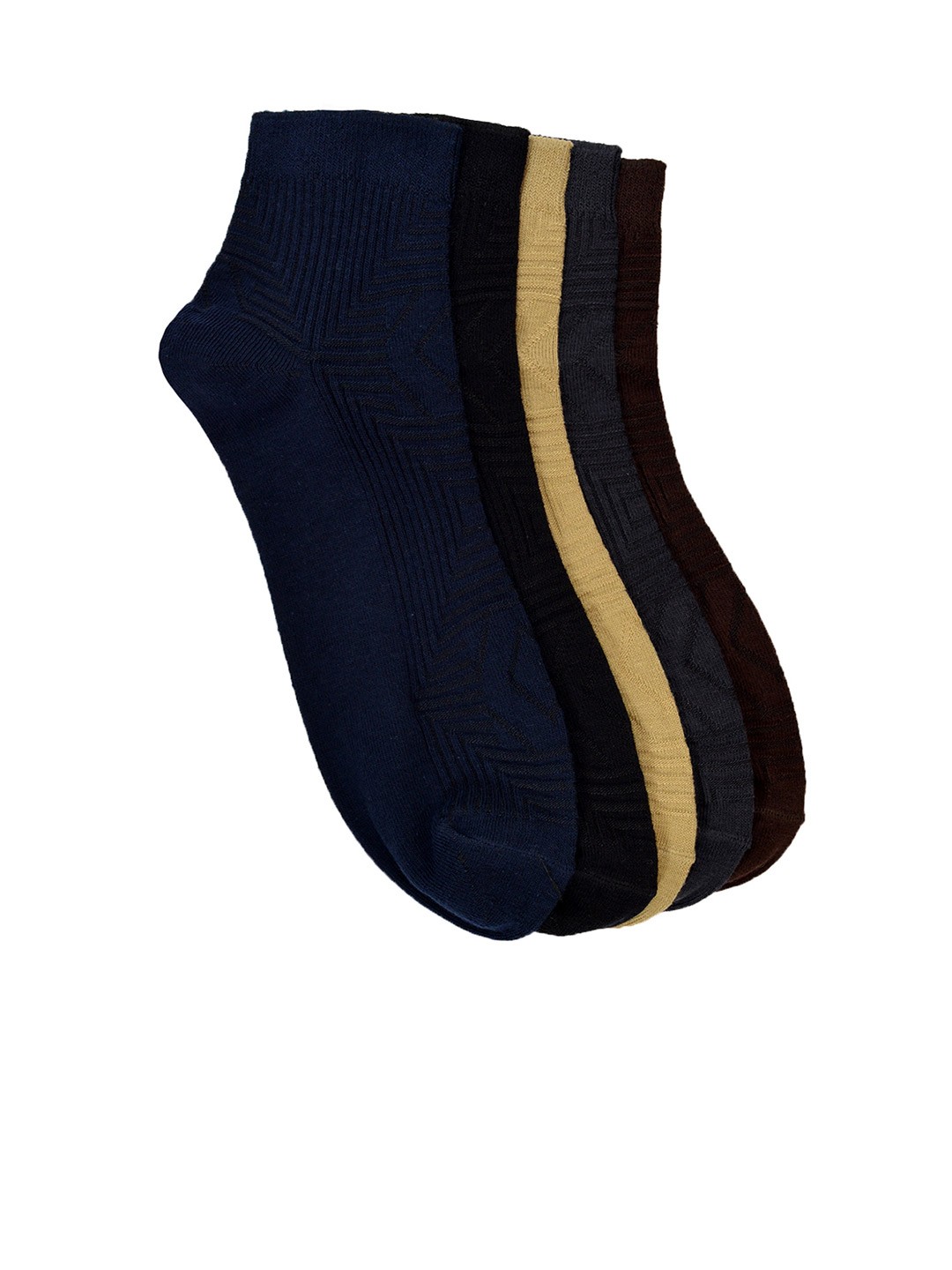 

MARC Men Multicoloured Set Of 5 Ankle-Length Socks, Multi