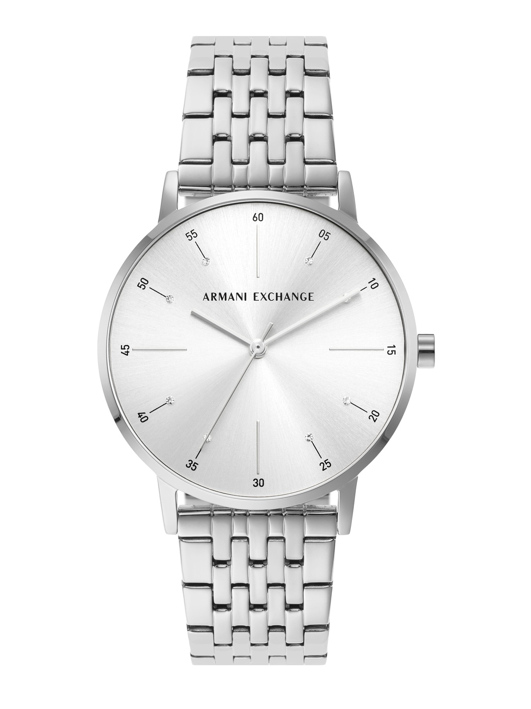 

Armani Exchange Women Silver-Toned Embellished Dial & Straps Analogue Watch AX5578