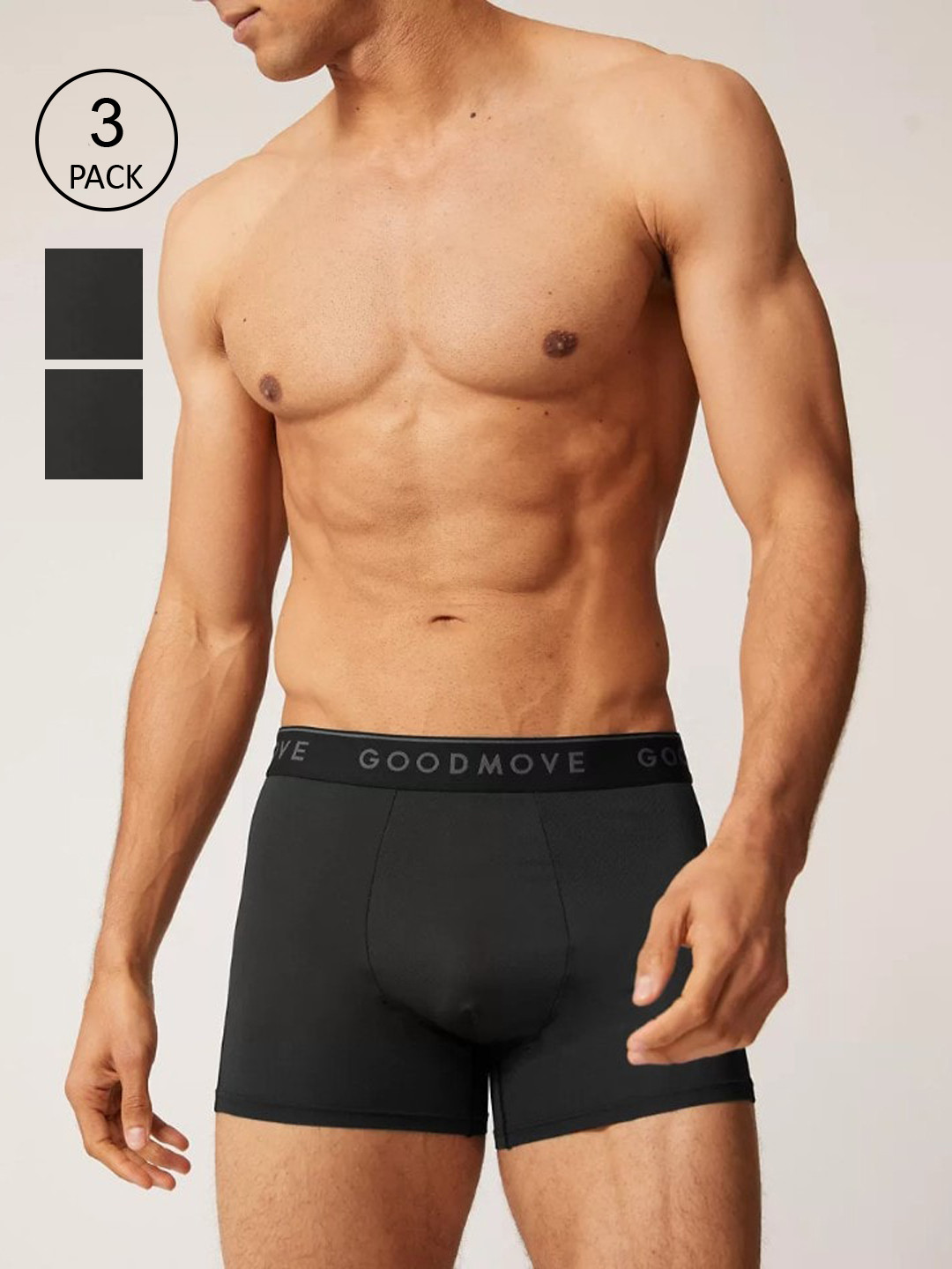 

Marks & Spencer Men Pack Of 3 Solid Trunks T145102SBLACK, Black