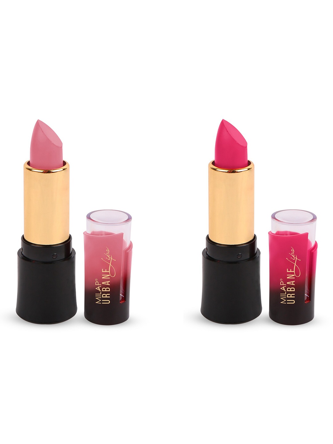 

MILAP Set Of 2 Urbane Velvet Matte Lipstick - Dusty Rose, Amuse Me 8.4gm, Multi