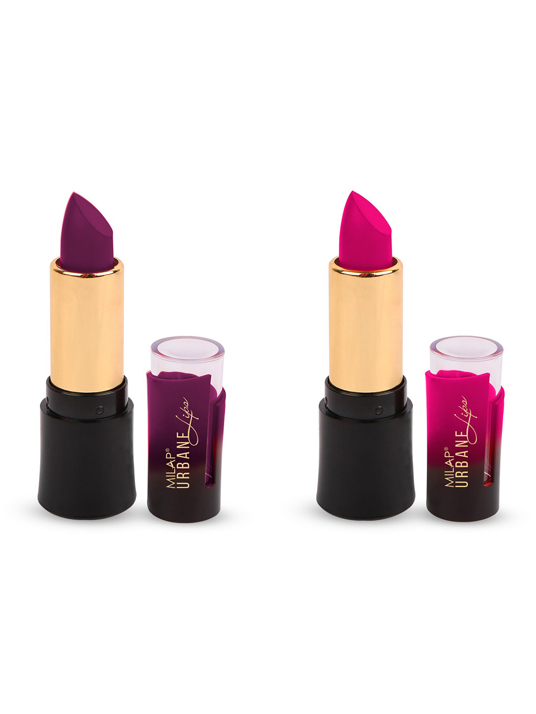 

MILAP Set of 2 Urbane Velvet Matte Lipstick - Back Stage, Ambitious 8.4gm, Pink