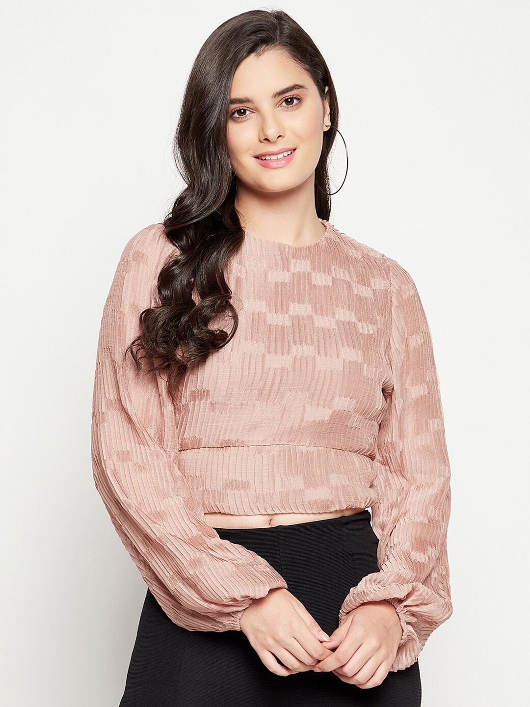 

Madame Women Beige Satin Top