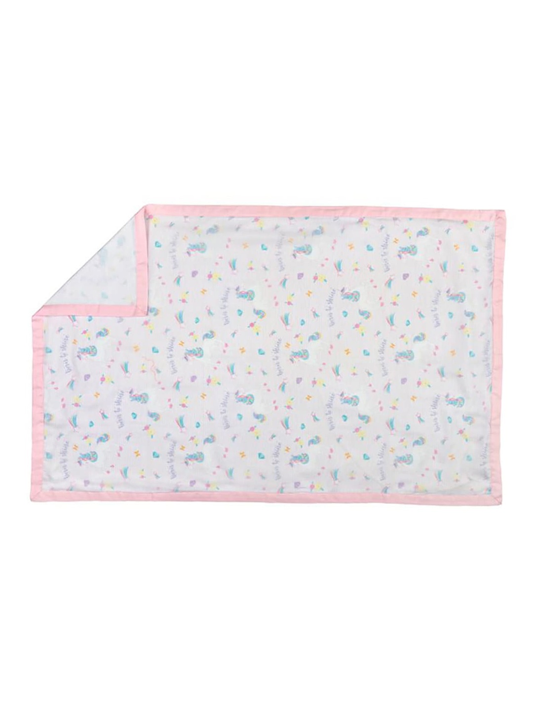 

Fancy Fluff Pink & White Cartoon Characters Summer 150 GSM Cotton Single Bed Dohar