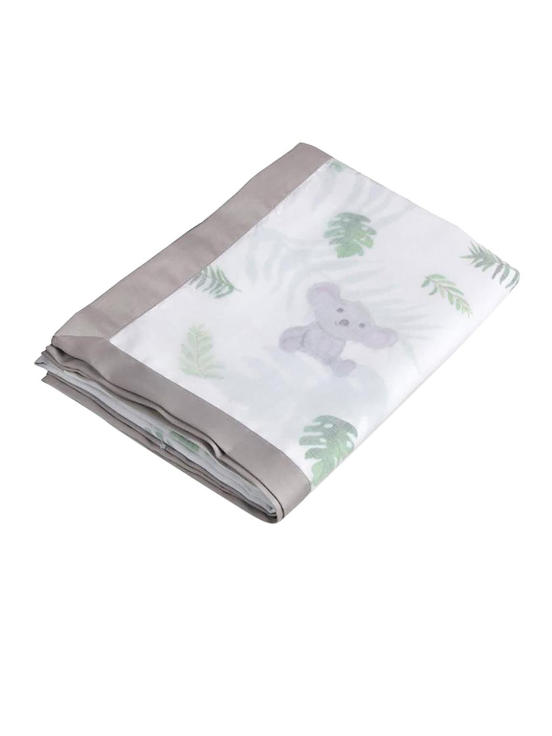 

Fancy Fluff Green & White Cartoon Characters Summer 150 GSM Cotton Single Bed Dohar