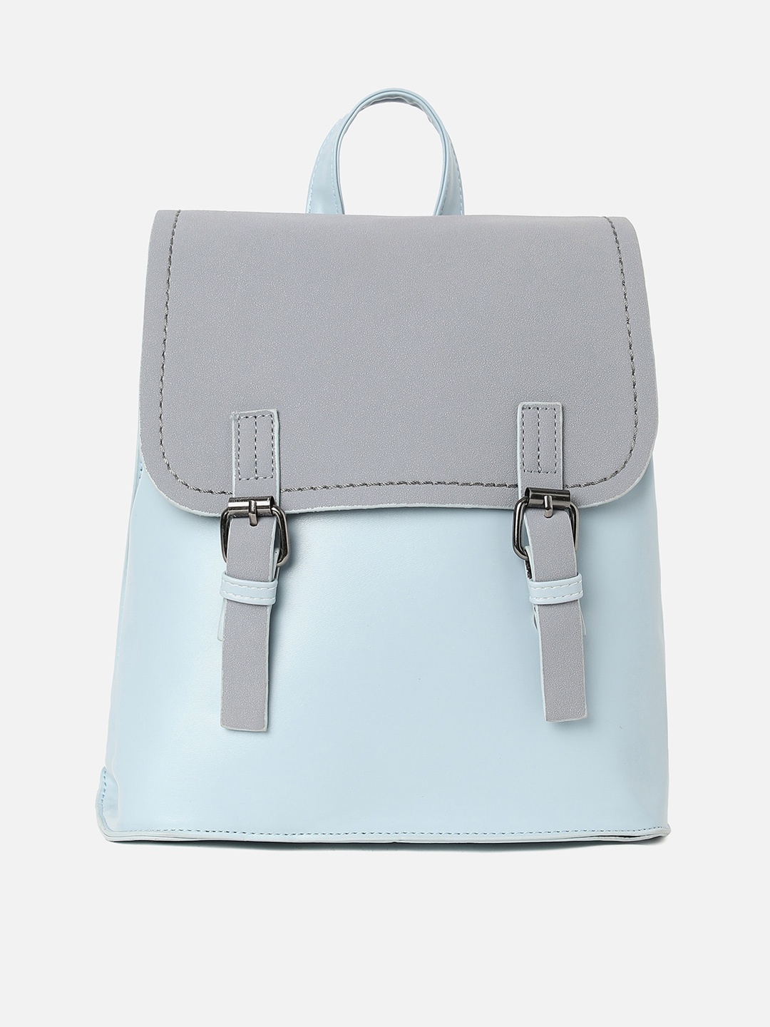 

HAUTE SAUCE by Campus Sutra Women Blue & Grey Colourblocked Backpack