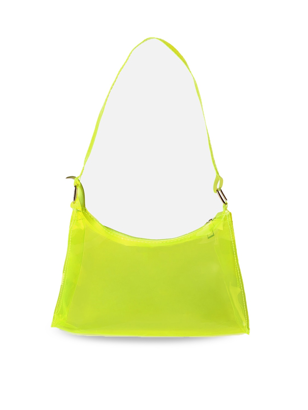 

HAUTE SAUCE by Campus Sutra Fluorescent Green PU Structured Shoulder Bag