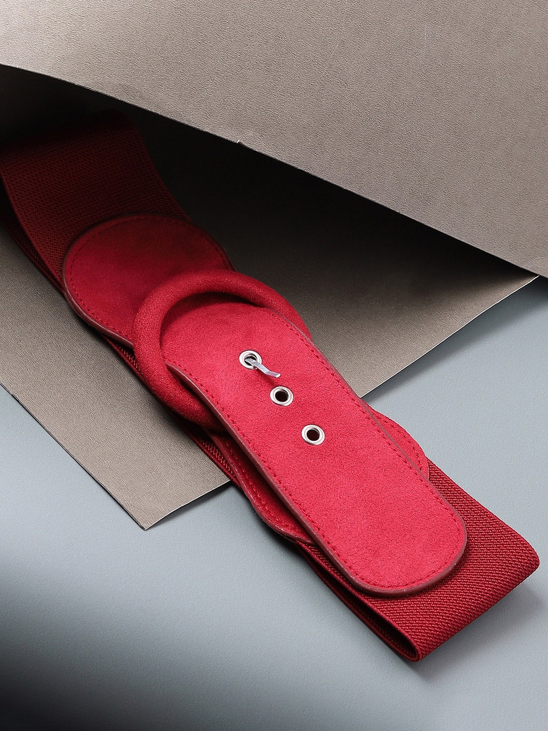 

HAUTE SAUCE by Campus Sutra Women Red PU Solid Stretch Waist Belt