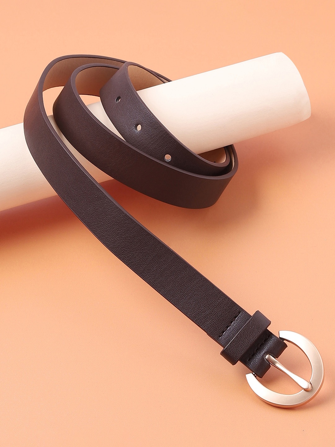 

HAUTE SAUCE by Campus Sutra Women Brown Solid PU Belt