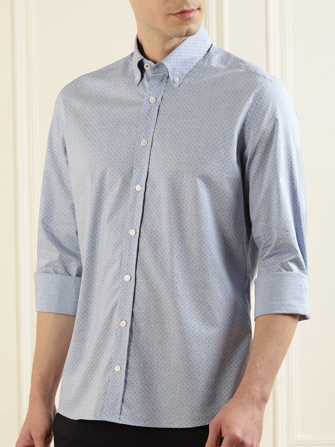 

HACKETT LONDON Men Blue Printed Casual Shirt