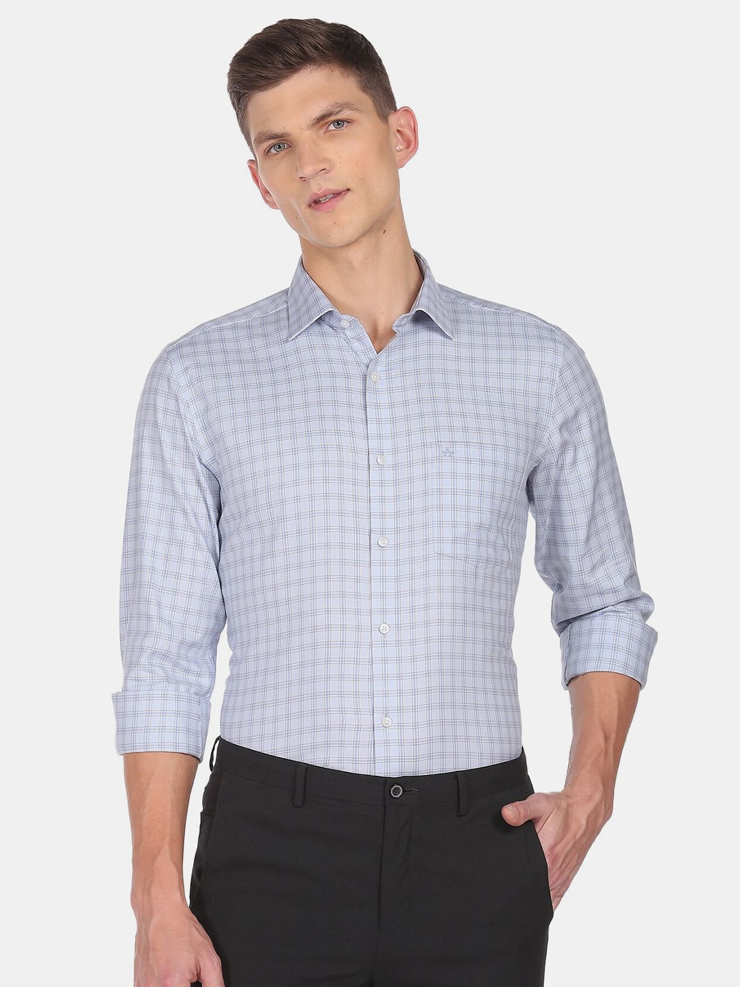 

Arrow Men Auto Press Formal Shirt, Blue