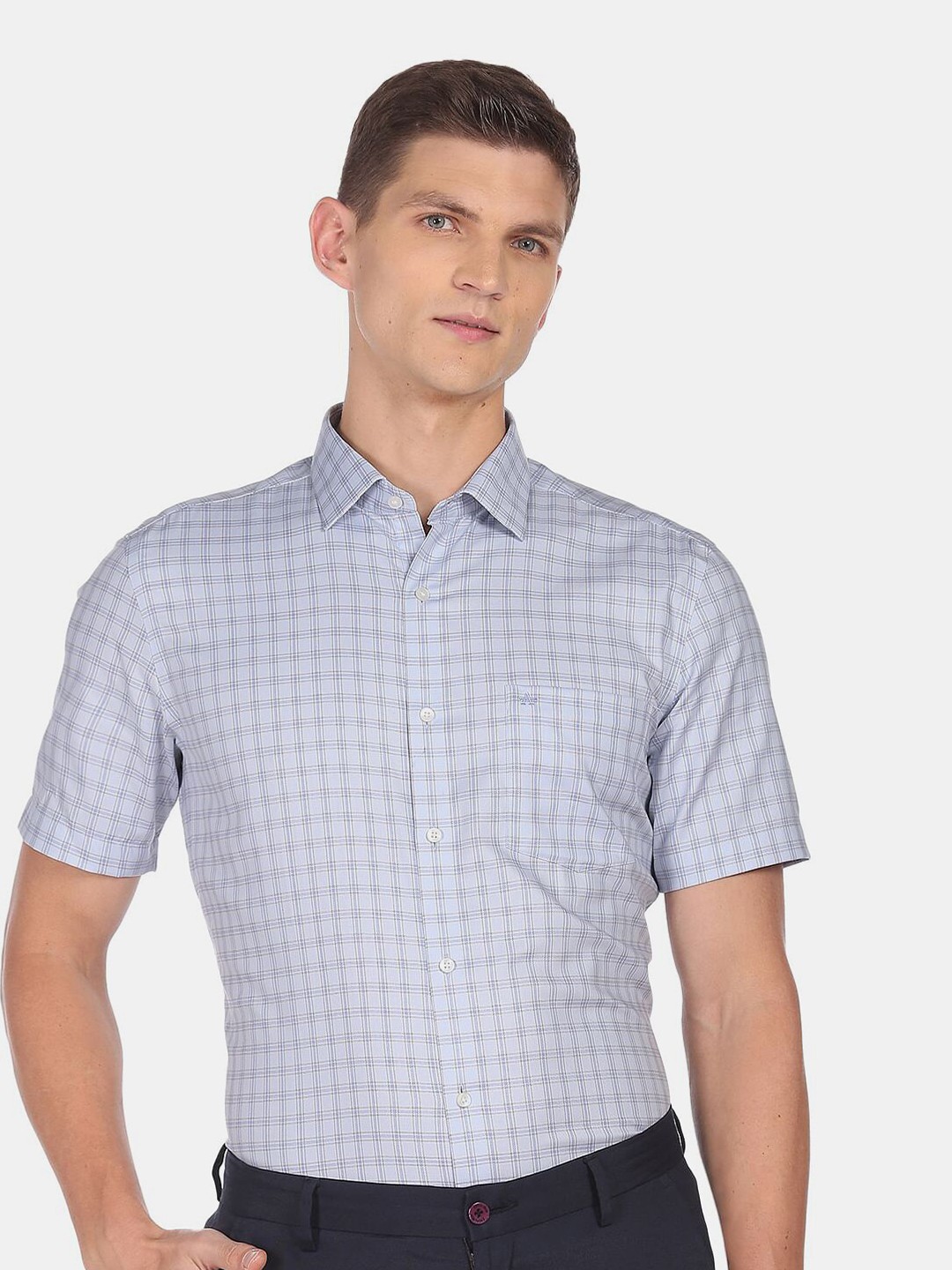 

Arrow Men Auto Press Formal Shirt, Blue