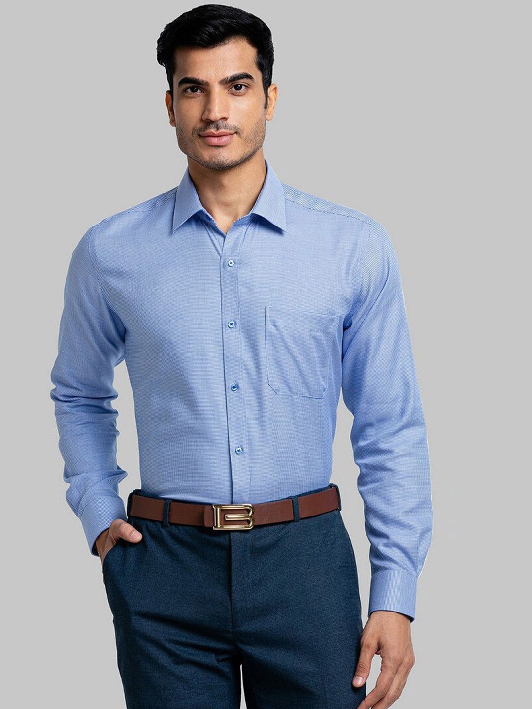 

Raymond Men Blue Formal Shirt