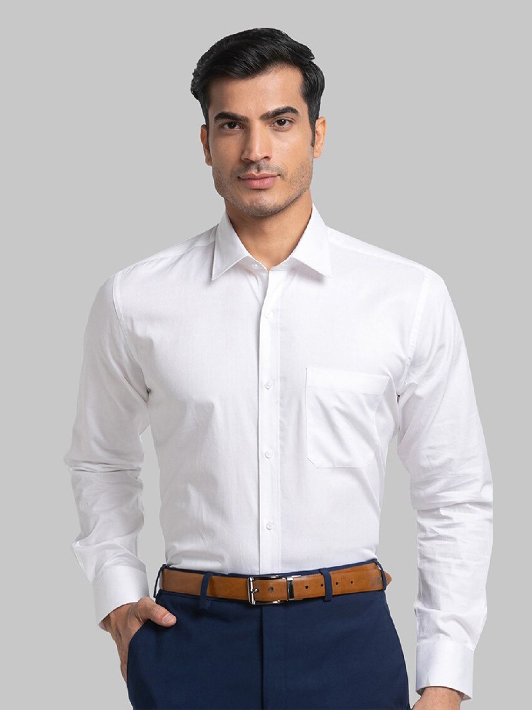 

Raymond White Structure Contemporary Fit Formal Shirts For Men