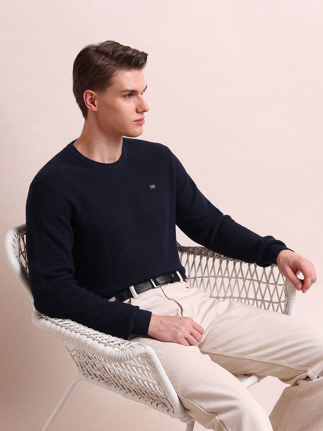 

Arrow Sport Men Blue Pullover Sweater
