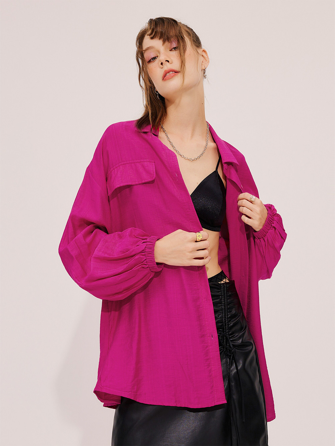 

URBANIC Women Rose Shirt Style Top