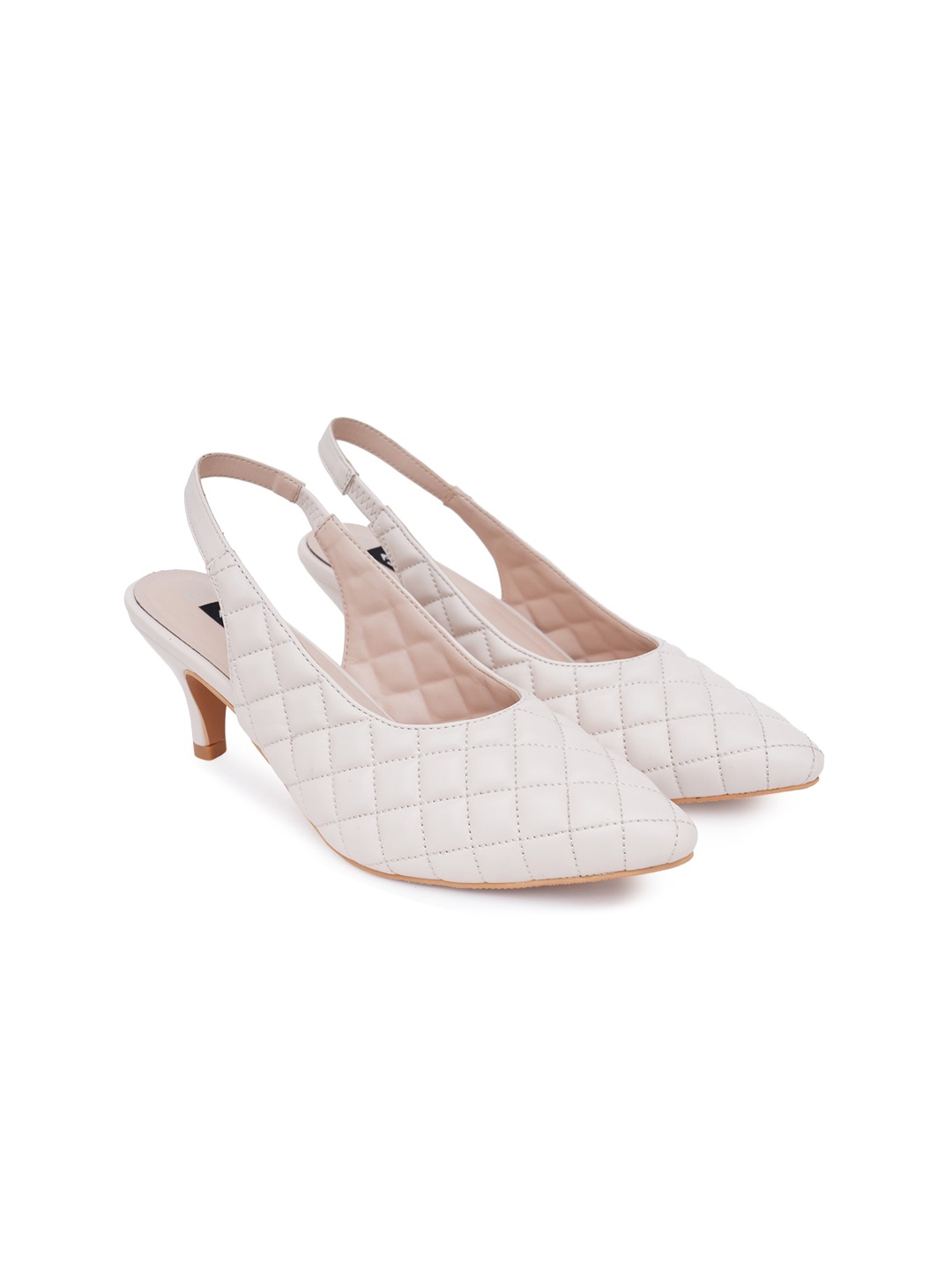 

Sherrif Shoes Women Cream-Coloured Party Kitten Pumps