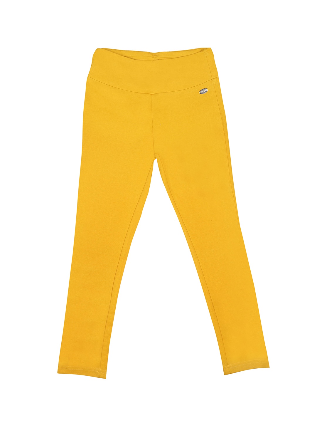 

Tiny Girl Girls Mustard Solid Cotton Jeggings