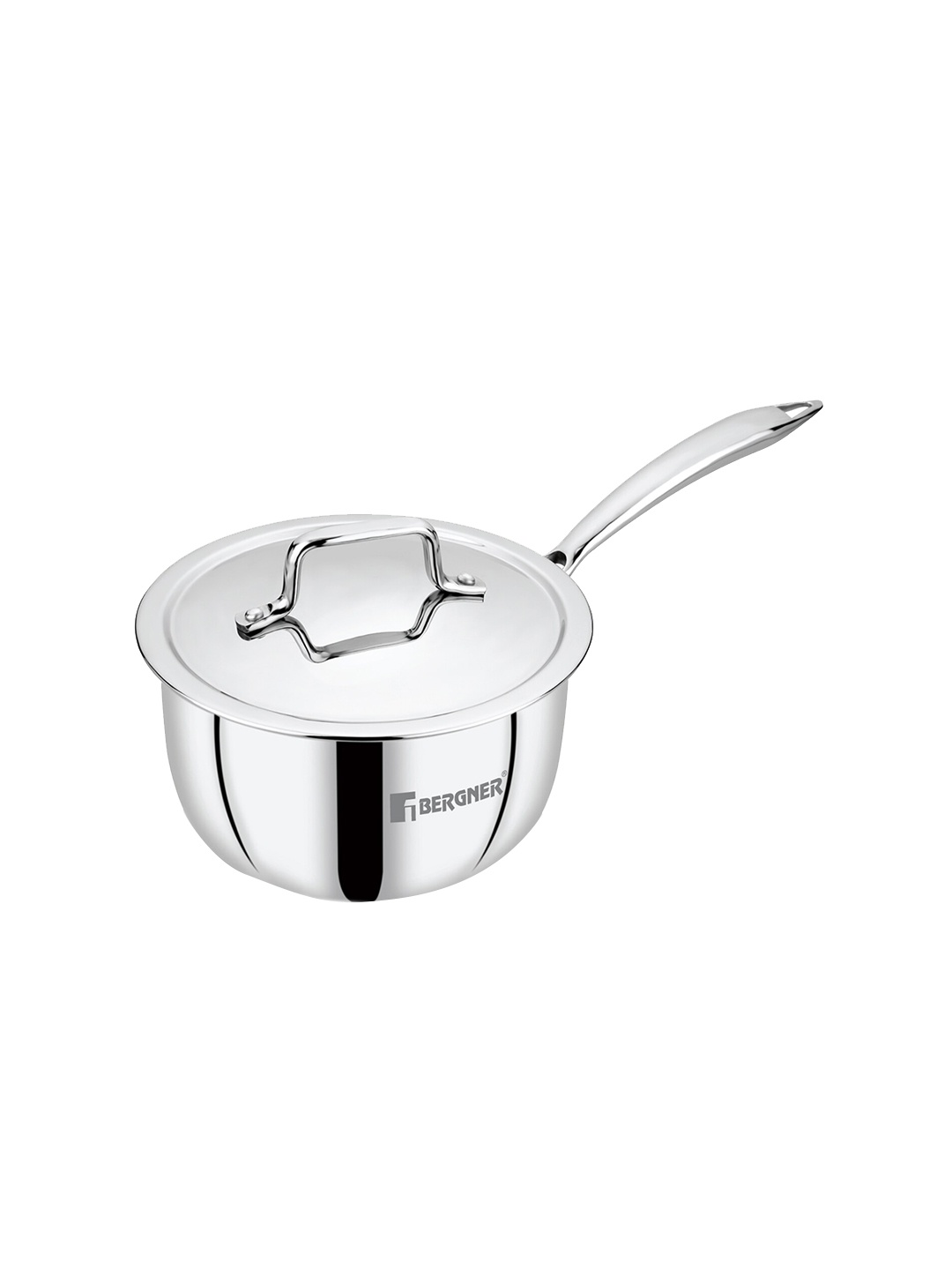 

BERGNER Tripro TriPly Stainless Steel Induction Base Saucepan With Lid 2.4 L, Silver